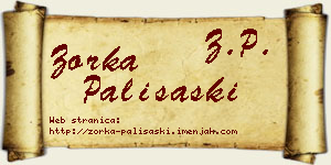 Zorka Pališaški vizit kartica